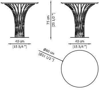 Paolo Castelli Круглый стол из мрамора и стали sun-id-1451192 - Вид №3
