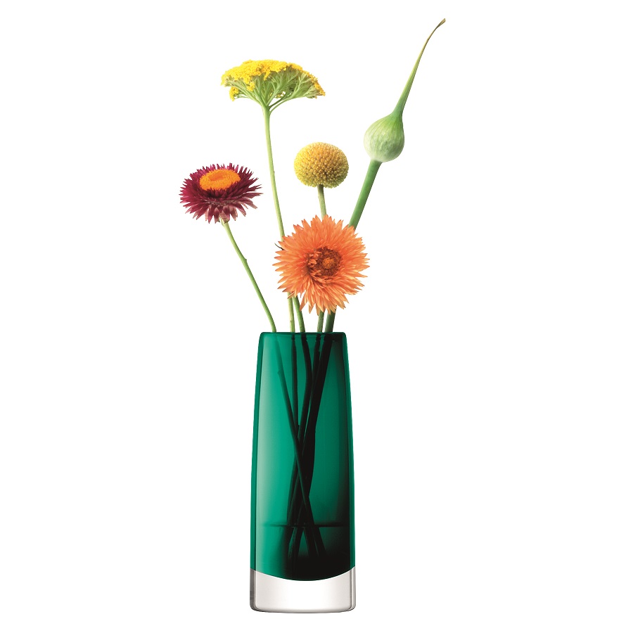 G924-16-895 Ваза в форме бутона stems, 16 см, изумрудная LSA International  - Вид №2