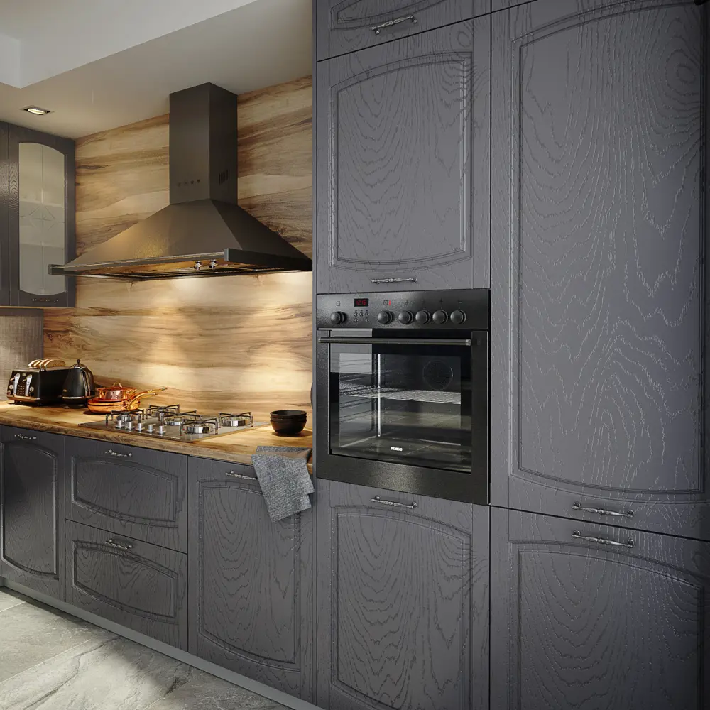 Фасад для кухонного шкафа Петергоф грей 14.7x76.5 см Delinia ID МДФ цвет графит STLM-2151986 - Вид №7