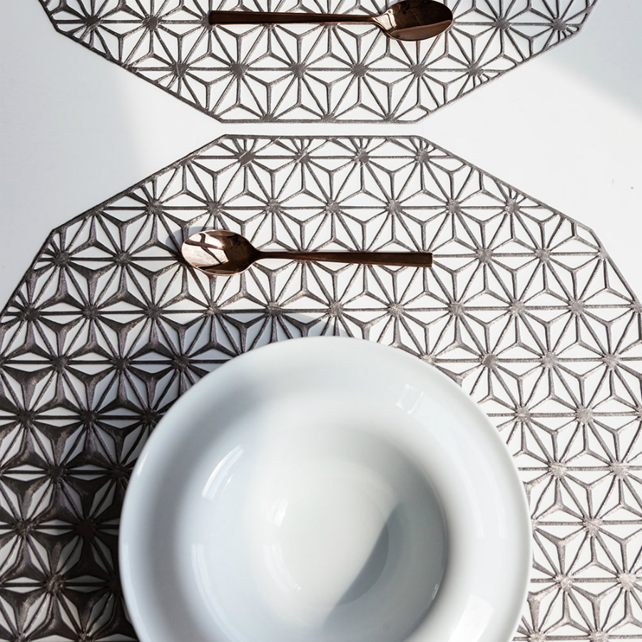 Салфетка виниловая Gunmetal, Ø36 см Chilewich C100488001 - Вид №1