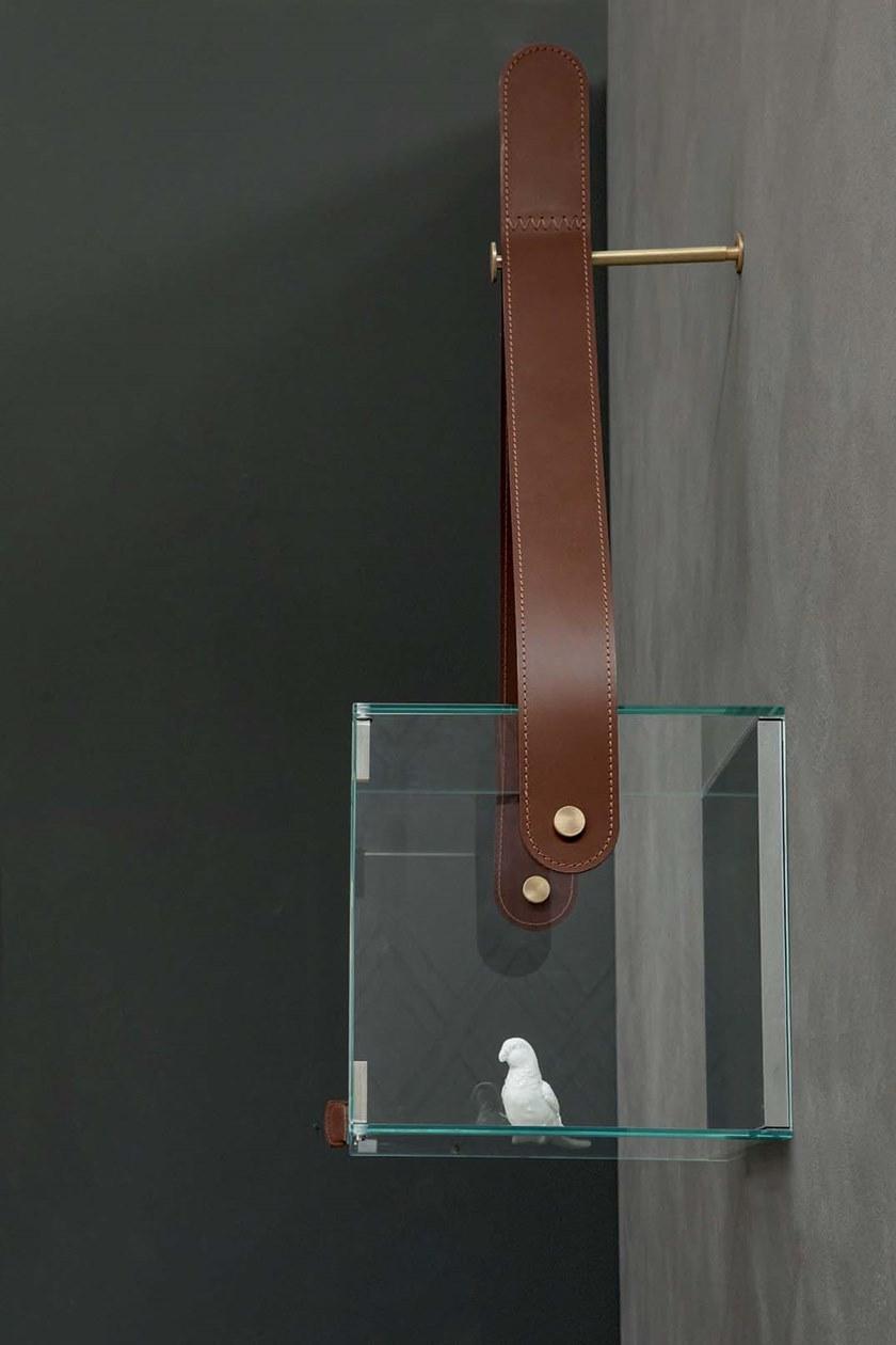 Tonin Casa Подвесной шкаф-витрина с кожаной опорой  T6477  - Вид №4