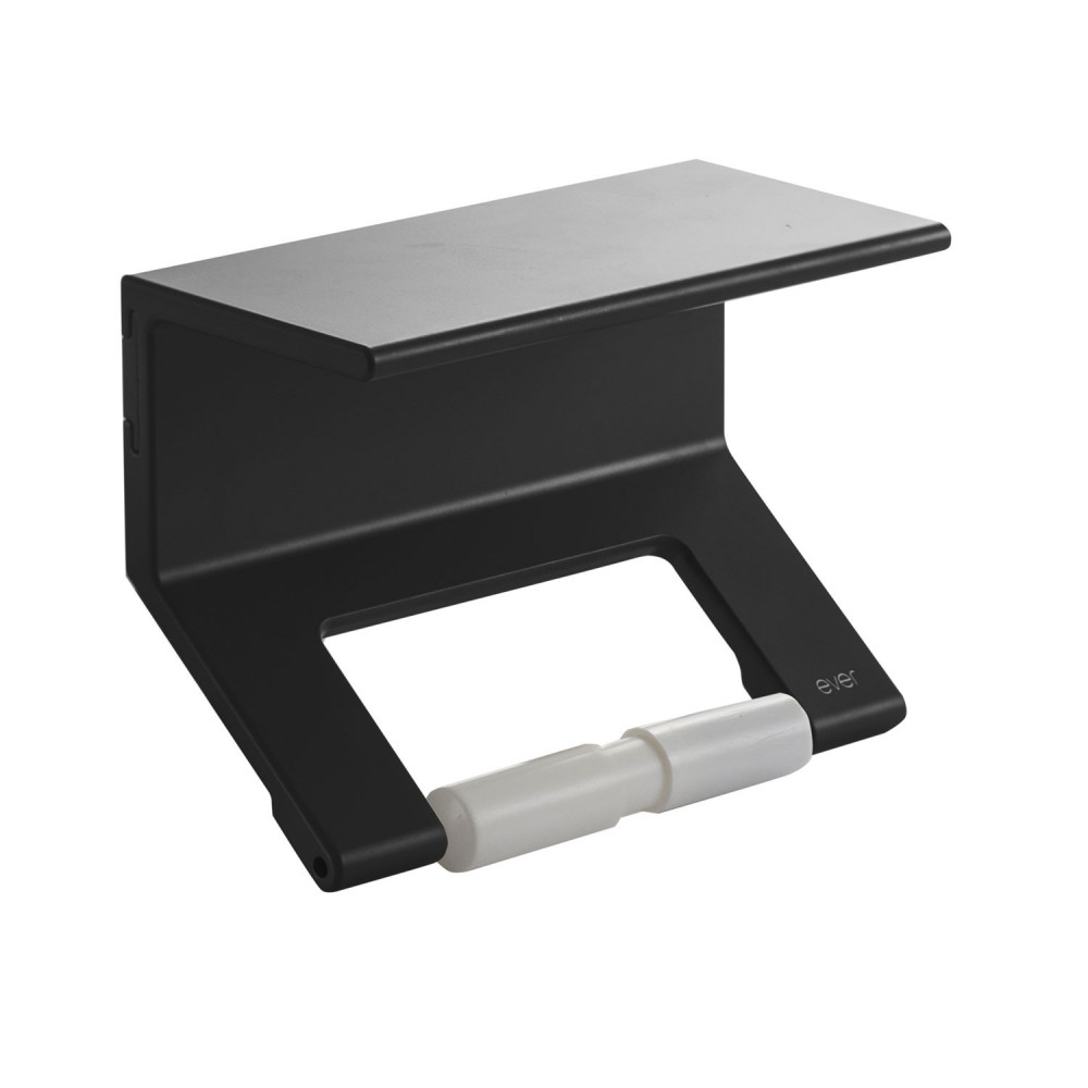 EVLI103EVER Life Design Держатель туалетной бумаги с полкой - Lissom Lissom Непрозрачный черный - Вид №3