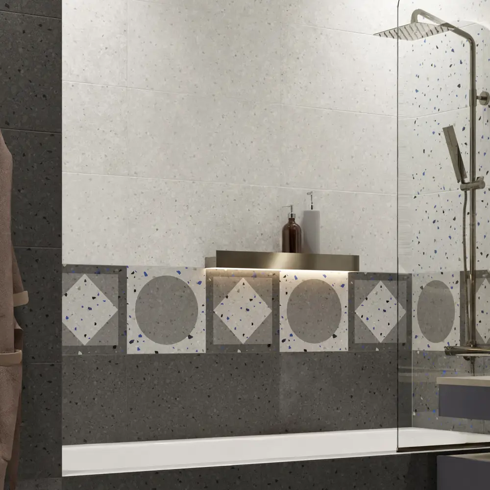 Керамин Салерно: настенная плитка с эффектом терраццо 60×30 см 89398690 STLM-1584365