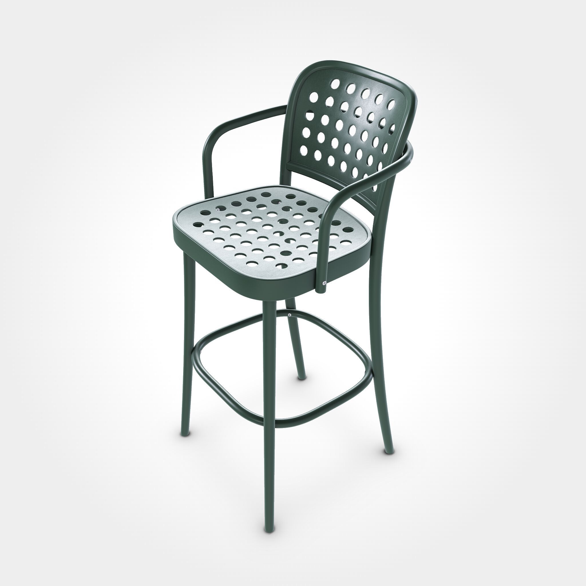 Высокий деревянный стул с подлокотниками TON 822 ARCH-00089141 - Вид №3