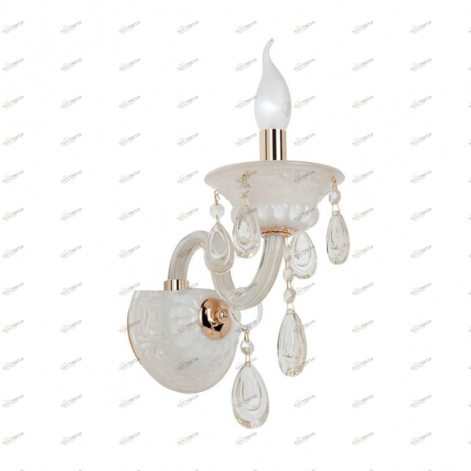 Бра с подвесками белое Vitaluce V2336/1AG VITALUCE СВЕЧА 00-3929061 Белый 