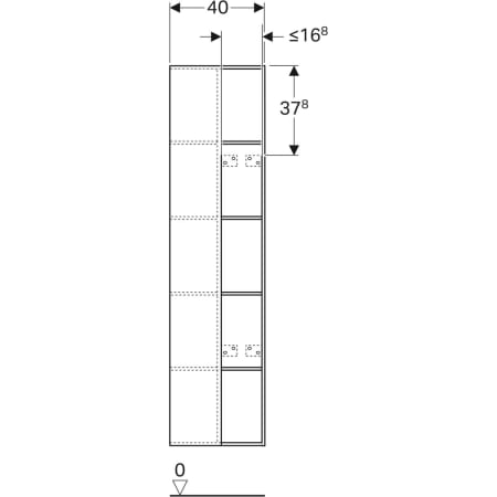GEBERIT 500.569.JJ.1 Стеллаж Geberit Citterio с зеркалом  - Вид №3