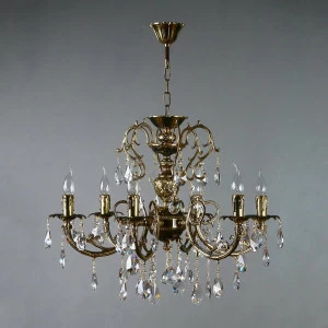 Подвесная люстра Ambiente Alicante 8888/6 PB Tear drop AMBIENTE ДИЗАЙНЕРСКИЕ, ALICANTE 181509 Бронза