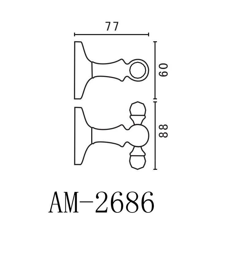 Двойной крючок ART&MAX ANTIC AM-E-2686AL  - Вид №1