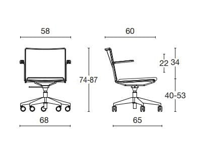 Офисное кресло из полипропилена с 5 спицами Diemme ARCH-00031972 - Вид №4