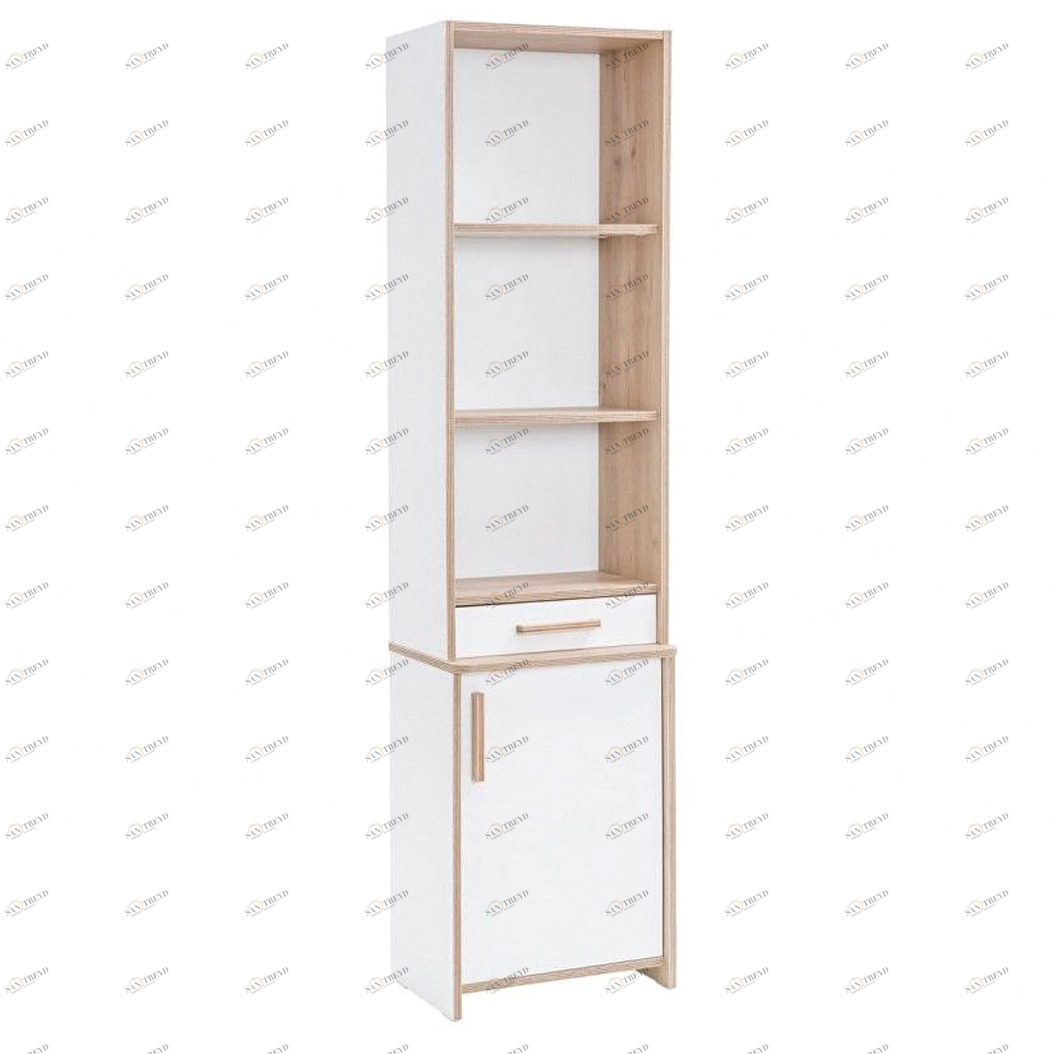 Стеллаж для книг белый с дверцей и ящиком Dynamic CILEK DYNAMIC 00-3832190 Белый Santreyd 