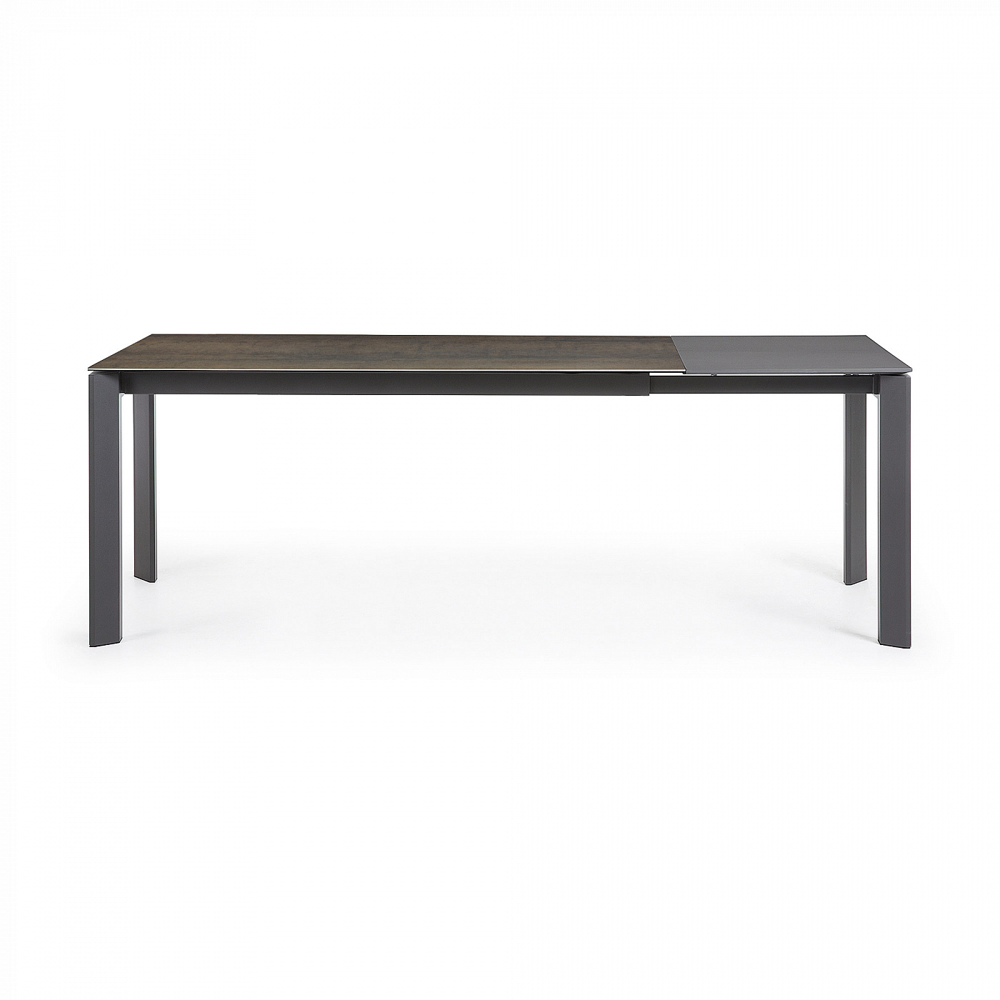 051242 Стол Atta 160 (220) x90 антрацит, темно-коричневый, керамика La Forma Axis - Вид №4