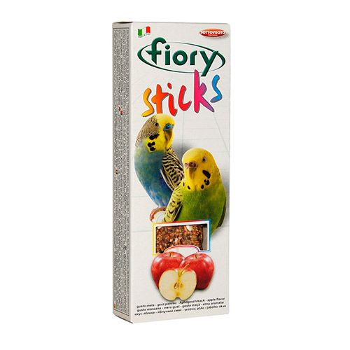 Т00001613 Лакомство для птиц Палочки для попугаев с яблоком 60г Fiory 