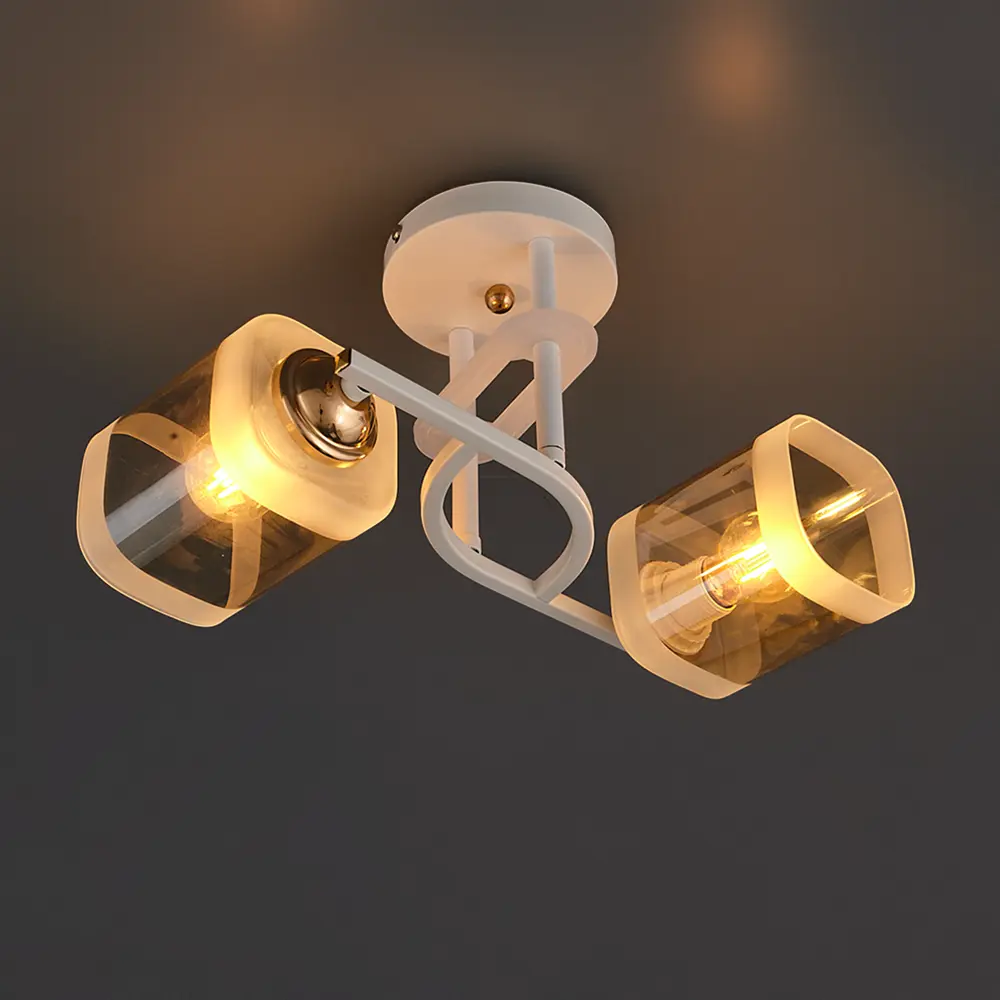 Потолочная люстра Jlight Kira 3137/2C E27 60 Вт, цвет белый/золото 83278755 STLM-2126009 