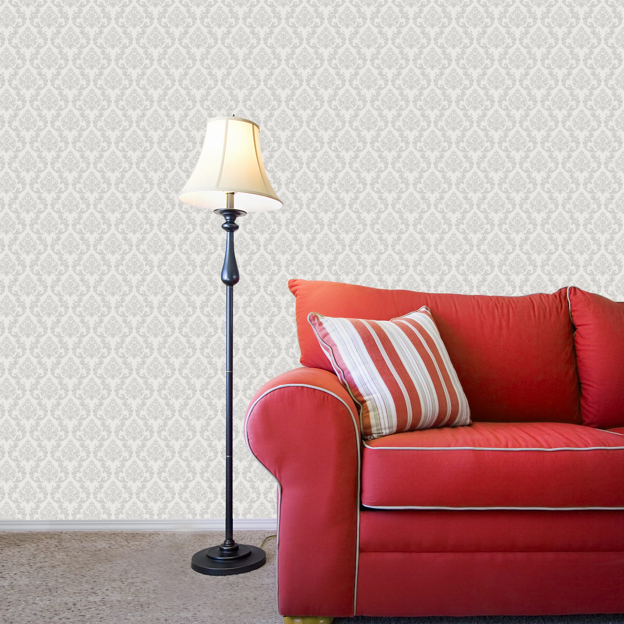 82134645 Обои флизелиновые серые 0.53 м 70075-450 Классика дамаск - 2 Santreyd  - Вид №2