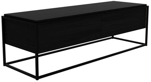 Ethnicraft Низкая тумба под телевизор из дуба с откидными дверцами Monolit 26878/26879 - Вид №4