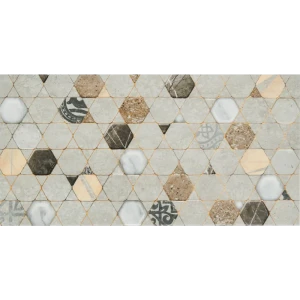 Декор настенный Belani Lounge Dec1 30x60 см матовый цвет серебряный