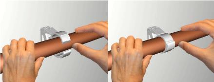 0855822 starQuick® Хомуты — медного цвета для сантехнических труб и труб с электрокабелями для крепления стене, полу или потолку walraven  - Вид №2