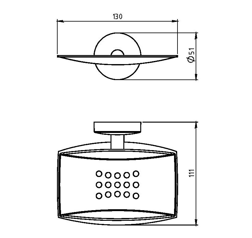 Мыльница металлическая Novaservis Metalia 11 0102.0 хром 01020 - Вид №1