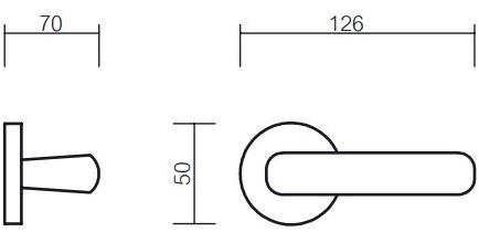 Pasini Ручка из латуни на розетке  1331  - Вид №1