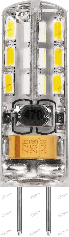 Лампа светодиодная Feron 12V G4 2W 6400K LB-420 25859 FERON  00-3956640 Прозрачный 