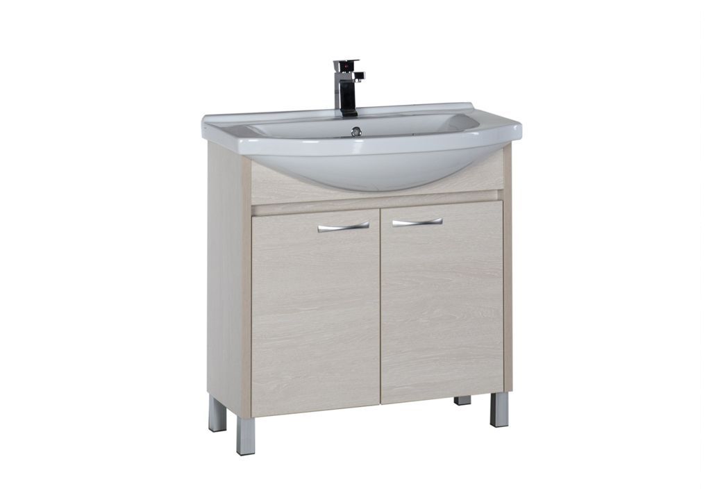 Тумба под раковину Aquanet Донна 80 белый дуб sun-id-275362 - Вид №1