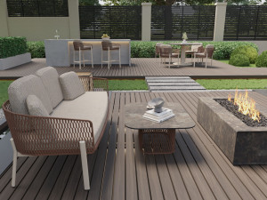 Алюминиевый садовый диван с порошковым покрытием