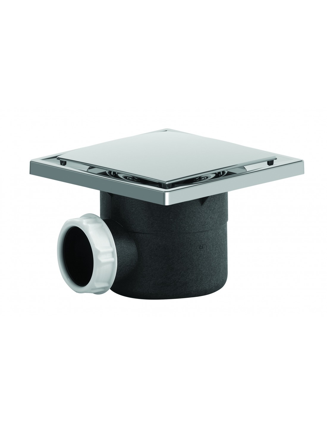 568881 000 00  Трап с крышкой для душевой кабины, h. 105 мм, в комплекте гидроизоляционный коврик, хромированный металл Valentin Хром 