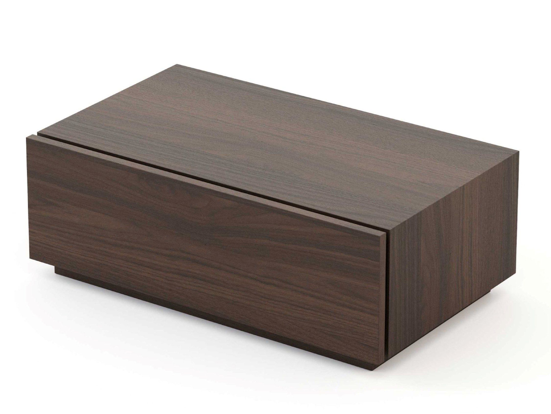 Прямоугольная прикроватная тумбочка из орехового дерева с ящиками Stylish Club Санторини ARCH-00053393 - Вид №1