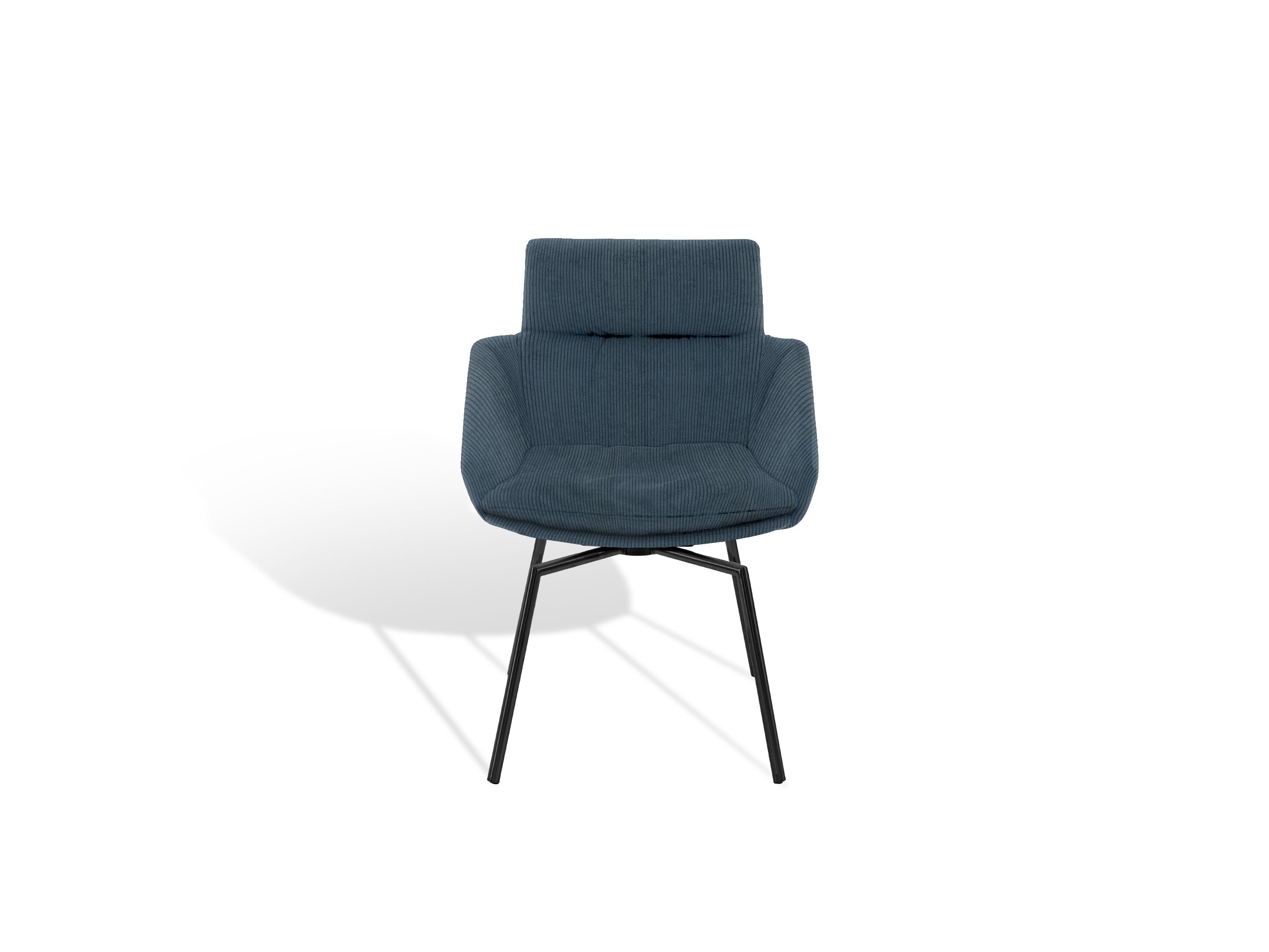 Мягкий стул с крестообразной рамой и низкими подлокотниками KFF Faye ARCH-00005331