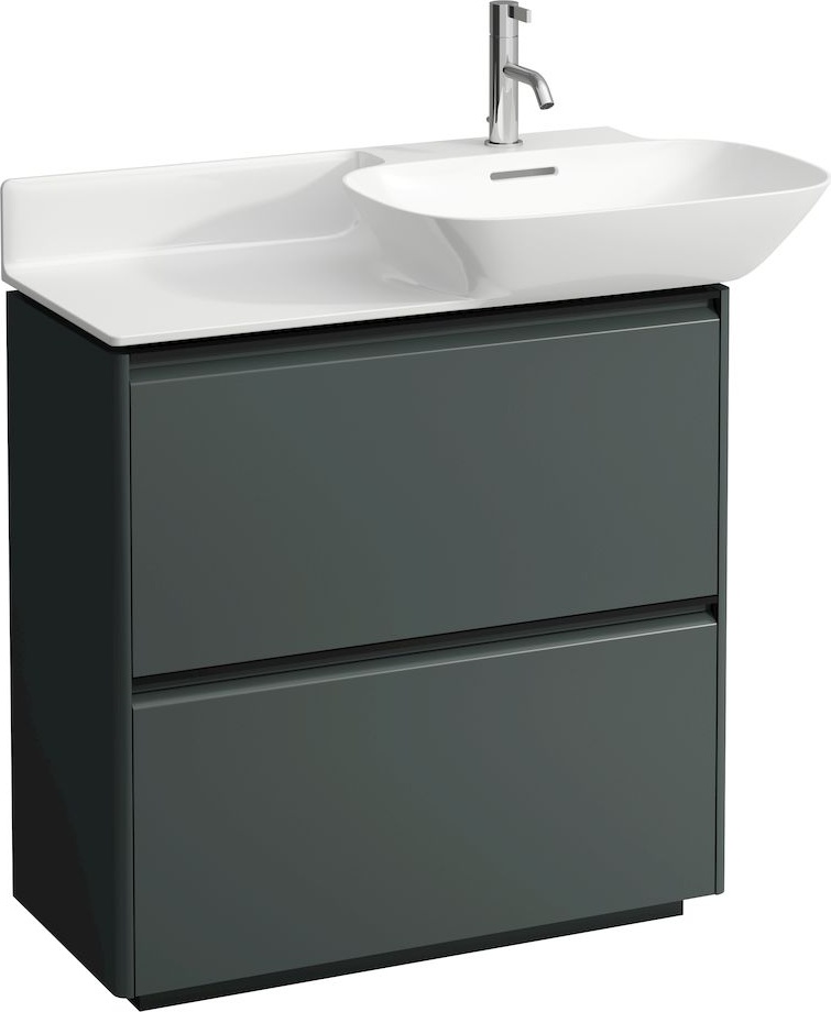 H4030041102601 Шкафчик для раковины, напольный, 2 ящика, ручка черный алюминий LAUFEN PRO - Вид №4