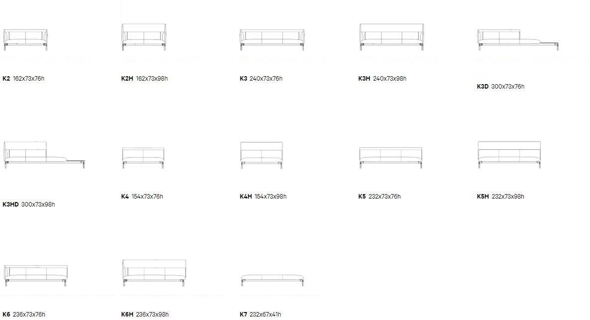 Manerba 2-х местный тканевый диван с высокой спинкой Kokoro sun-id-1406370 - Вид №3