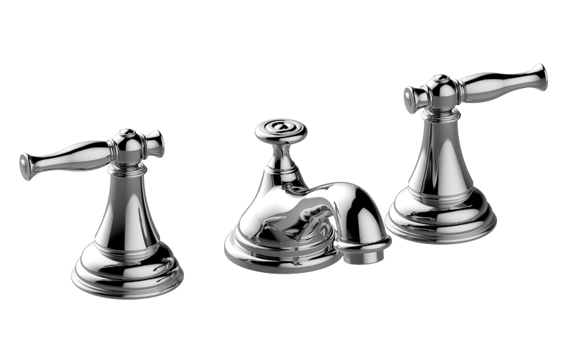 E-2410-LM22 Three-hole washbasin mixer with manual pop-up waste GRAFF Lauren