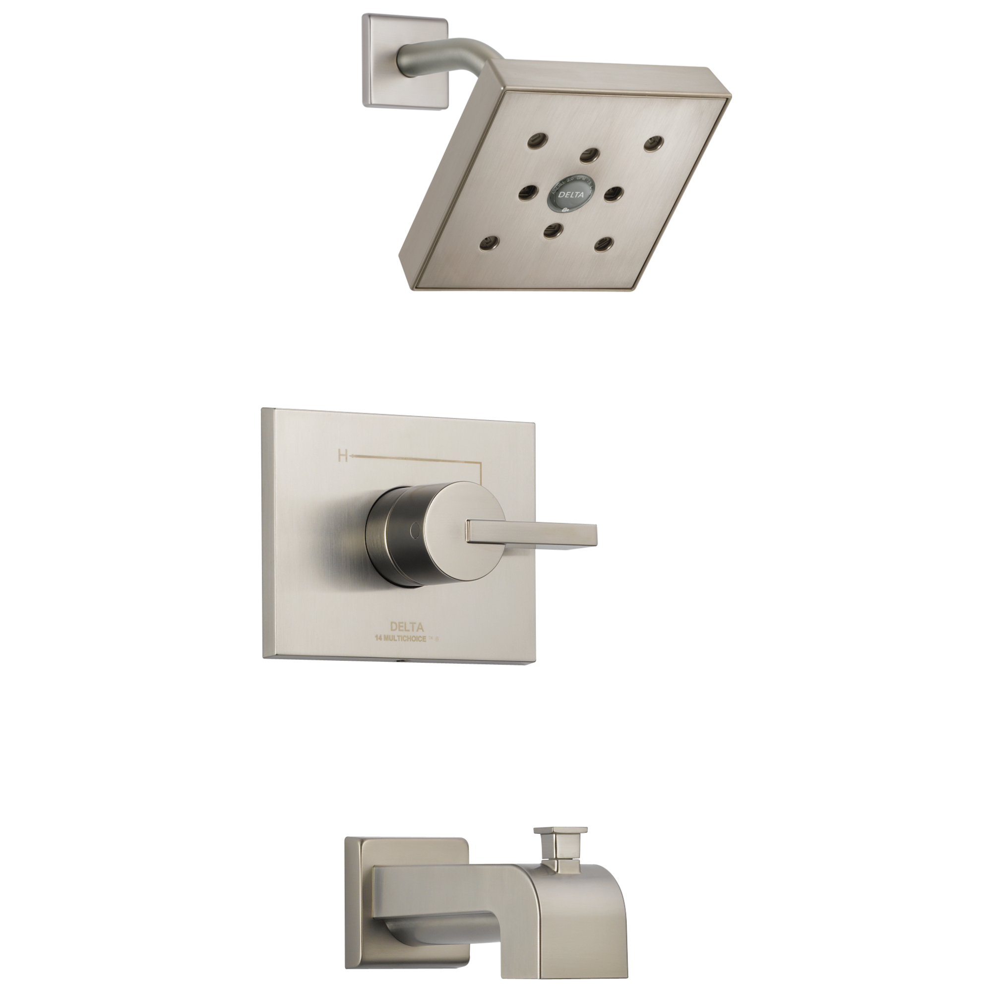 T14453-SSH2O Monitor® 14 Series H2Okinetic® для ванны и душа Delta Faucet Vero Нержавеющая сталь