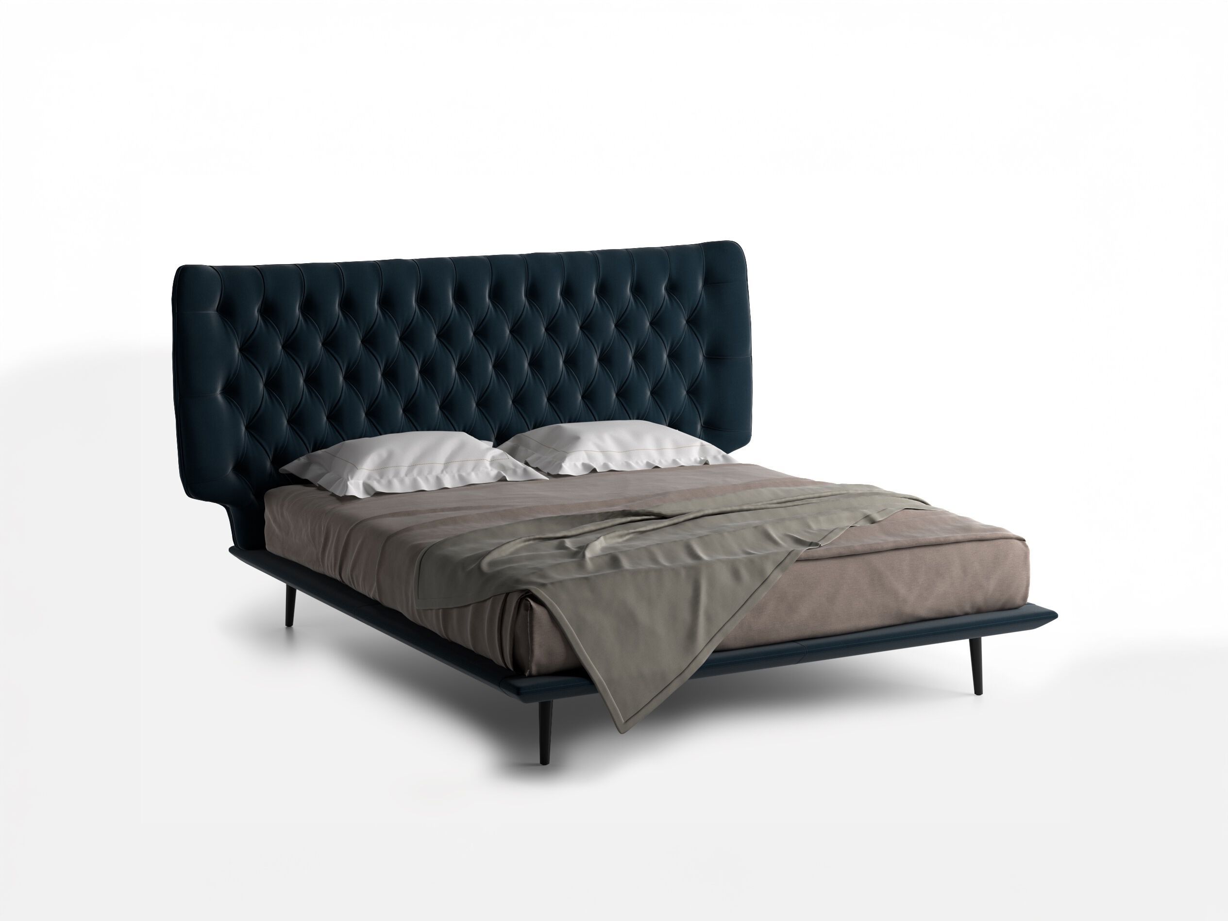 Двуспальная кровать с капитонным изголовьем Natuzzi Italia DOLCEVITA ARCH-00002922 - Вид №2