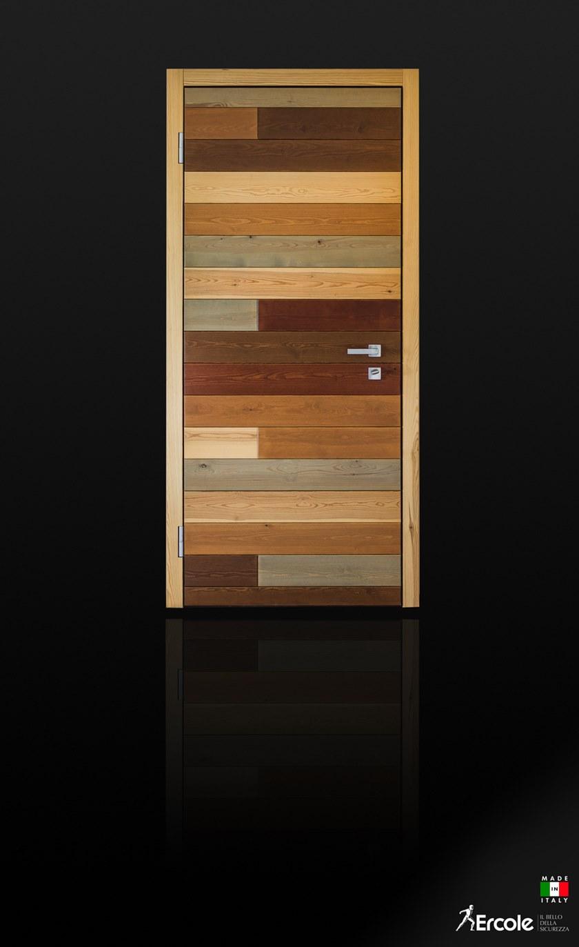 Ercole Бронированная распашная дверь с деревянной мозаикой sun-id-1431555 - Вид №1