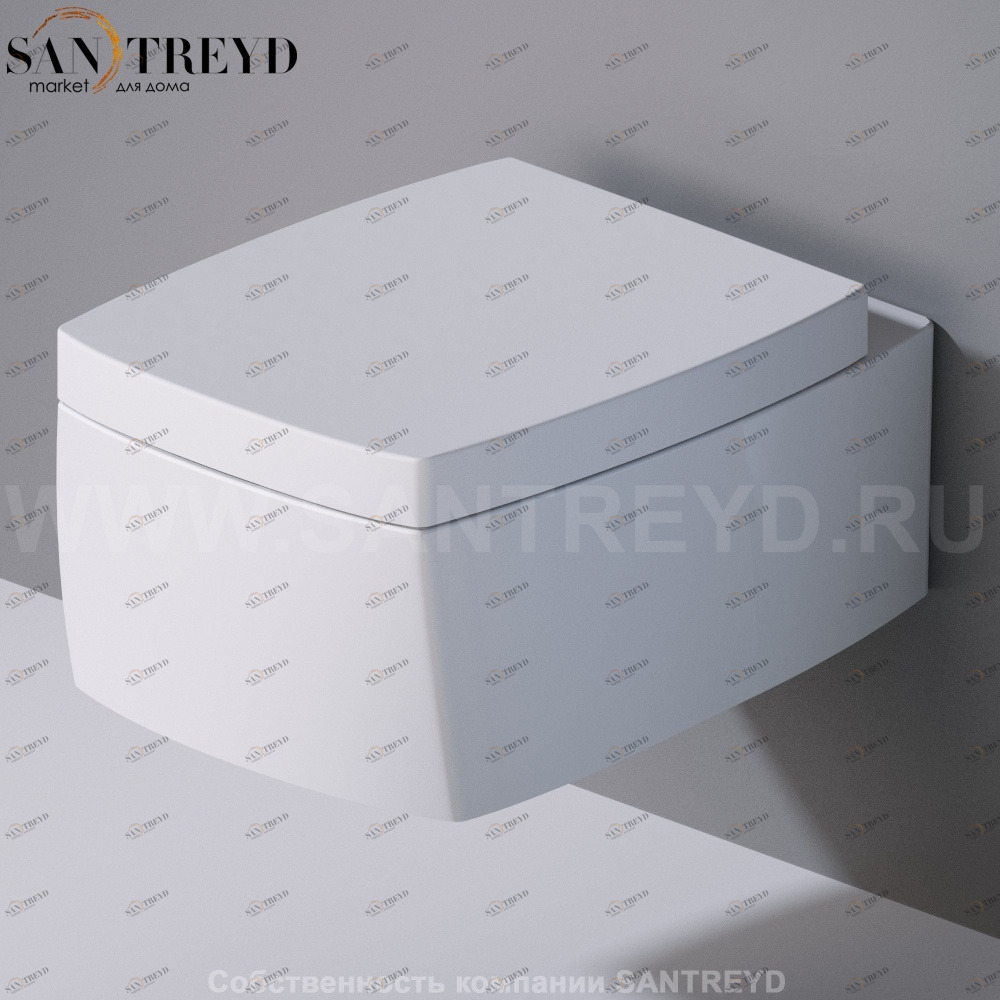 S571101 Подвесной унитаз настенный Белый A. e T. Italia SQUARE Италия AeT ITALIA