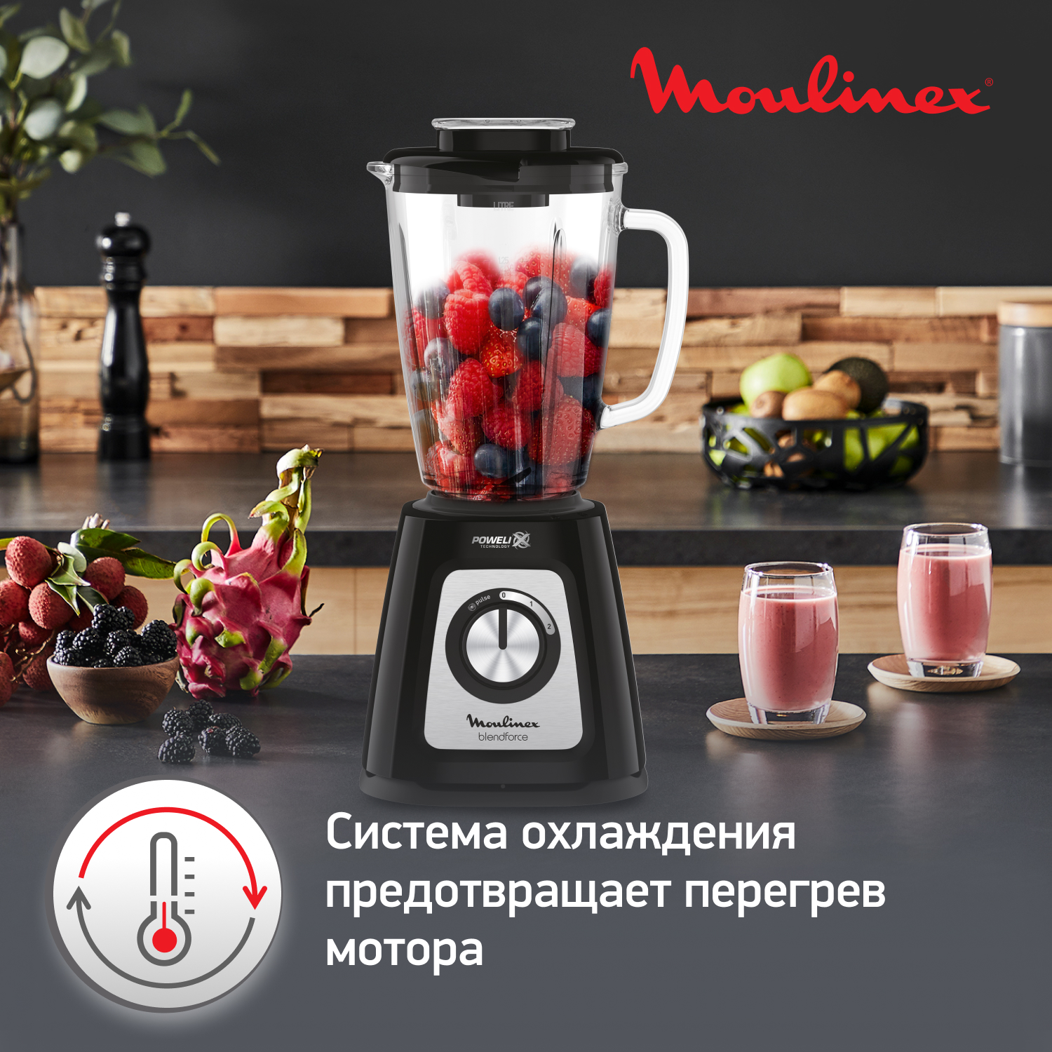 5323265 Блендер стационарный Moulinex LM435810 черный STDN-0014234 - Вид №11