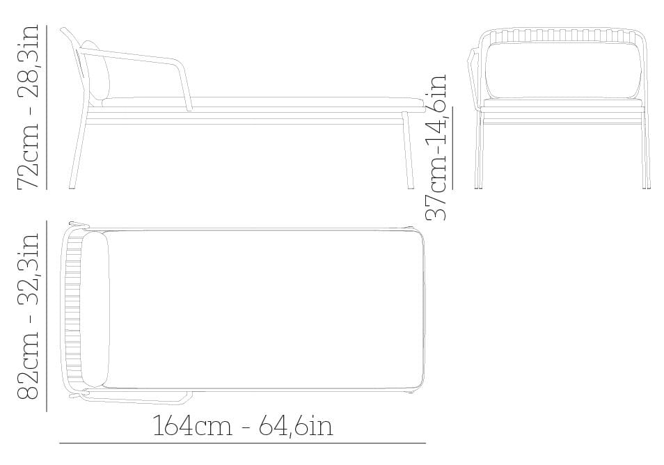 Стальная Садовая спальная кровать BABEL D Kano ARCH-00124414 - Вид №1