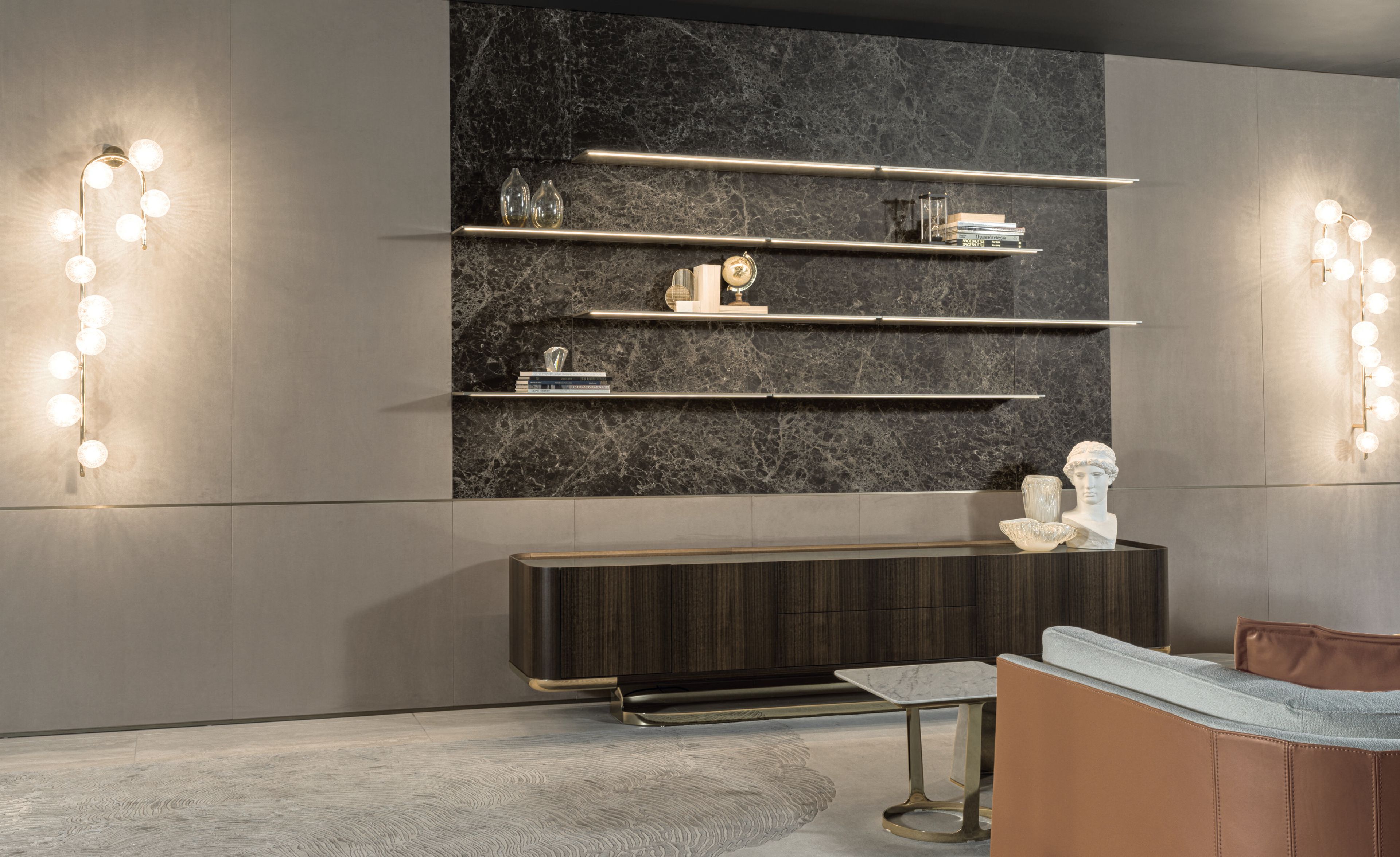 Обшивка из кожи Longhi FOREVER SYSTEM LIVING ARCH-00074695 - Вид №4