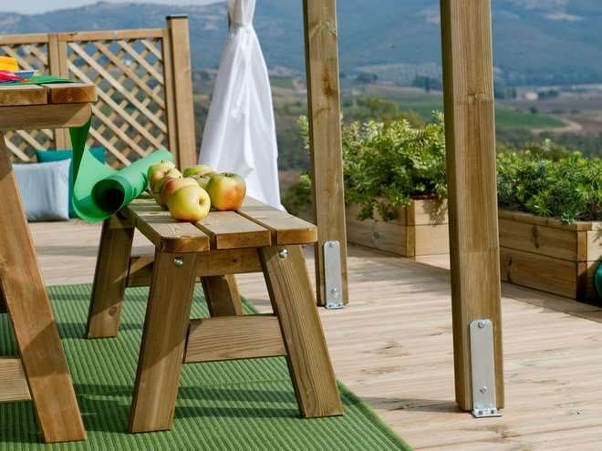 Садовая скамейка из сосны Pircher SIRMIONE ARCH-00062731 - Вид №2