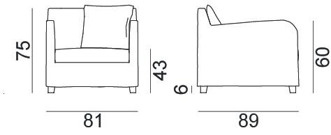 Gervasoni Кресло из ткани со съемным чехлом с подлокотниками Next / spin sun-id-1478882 - Вид №5