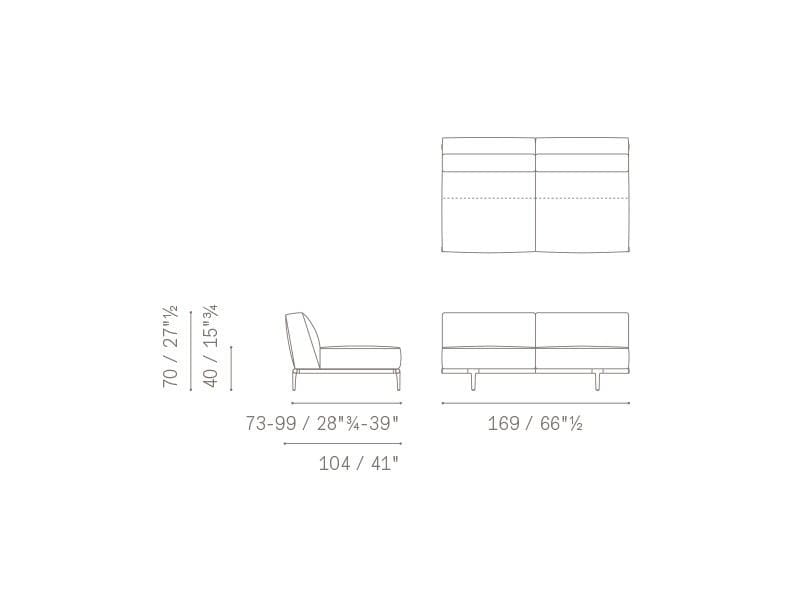 Ткань диван Poltrona Frau коллекция-диваны и кресла ARCH-00009449 - Вид №6