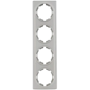 Рамка для розеток и выключателей Onekey Florence 4 поста, цвет серый