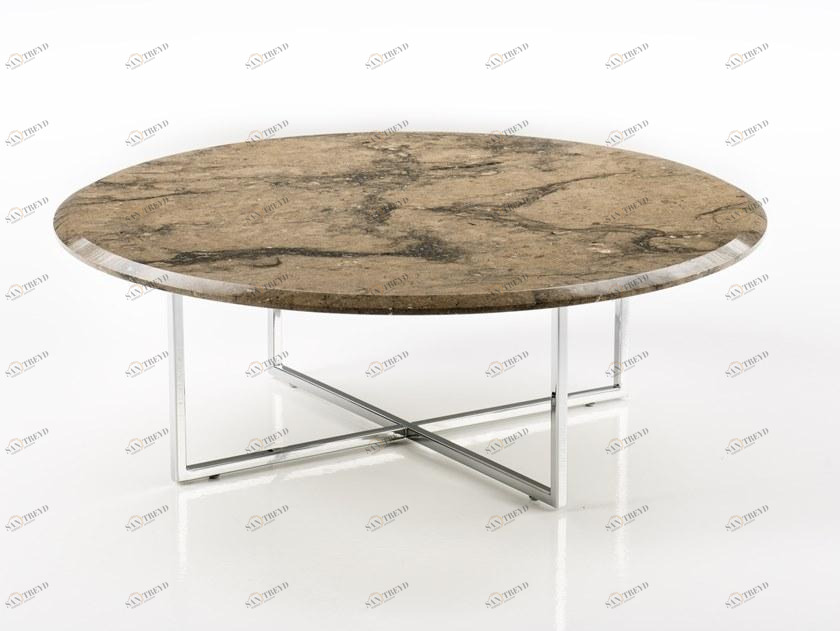 Former In Italia Круглый журнальный столик из темного мрамора emperador Dcv sun-id-1424020