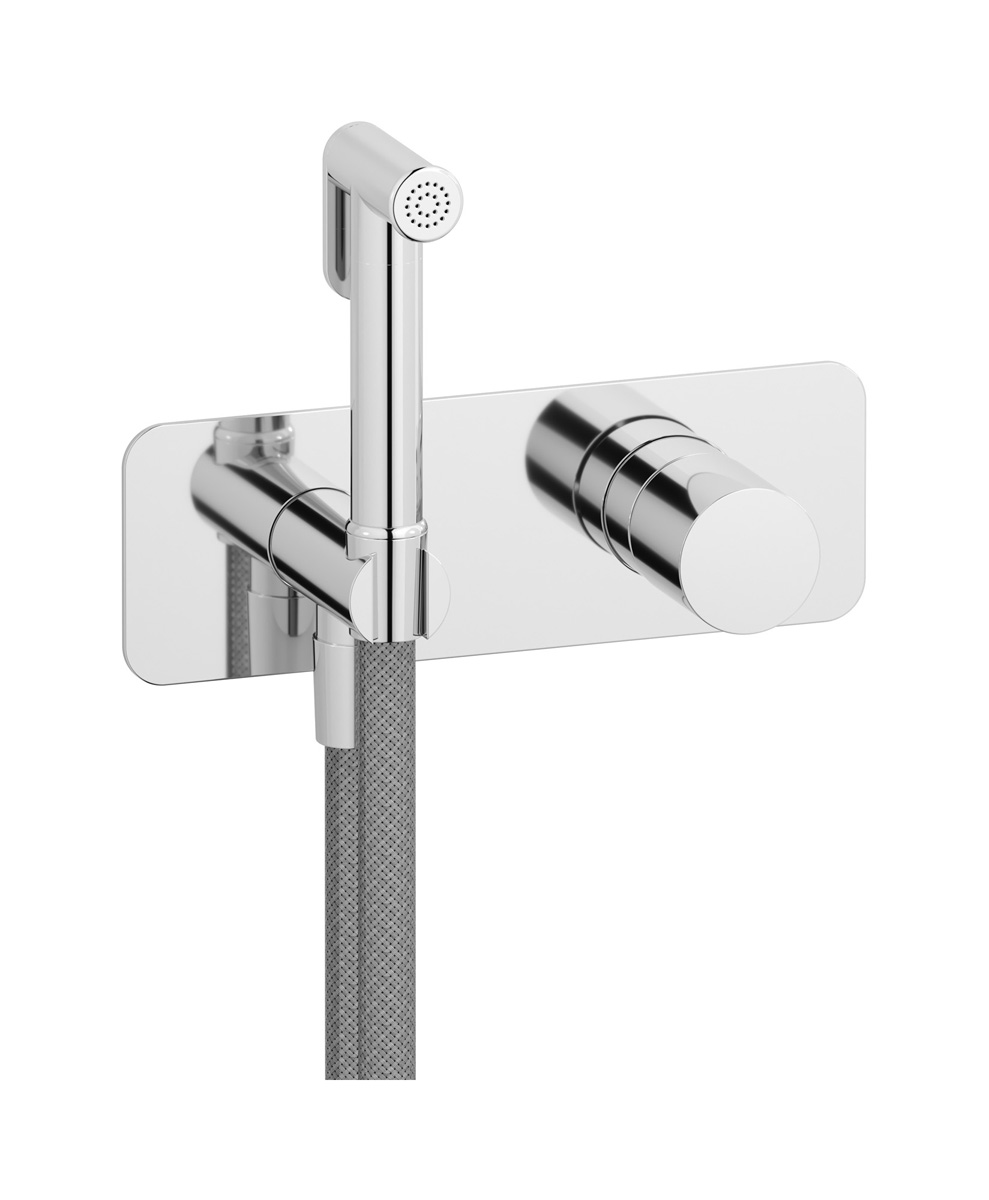 Внешние части гигенического душа со смесителем. WE ARE IB rr706cc Chrome Brera