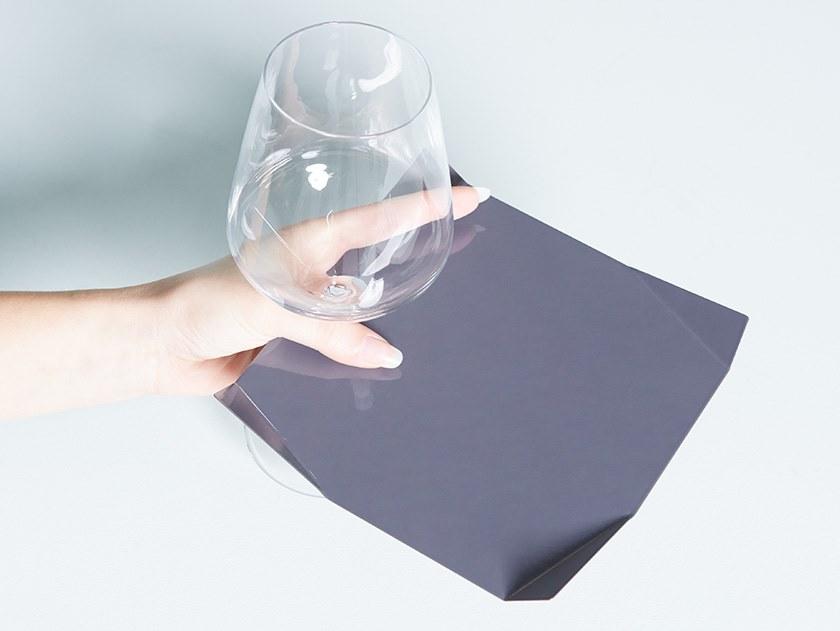 Giacopini Коктейльная тарелка квадратная металлическая Pliè Plie17,17 - Вид №9