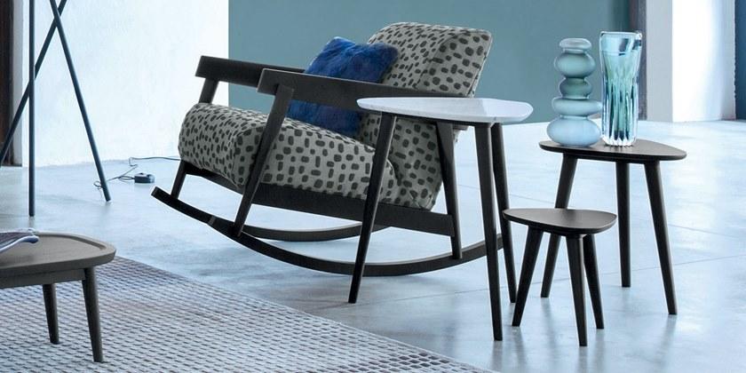 Gervasoni Кресло-качалка, обитое тканью, с подлокотниками Brick sun-id-1372554 - Вид №2