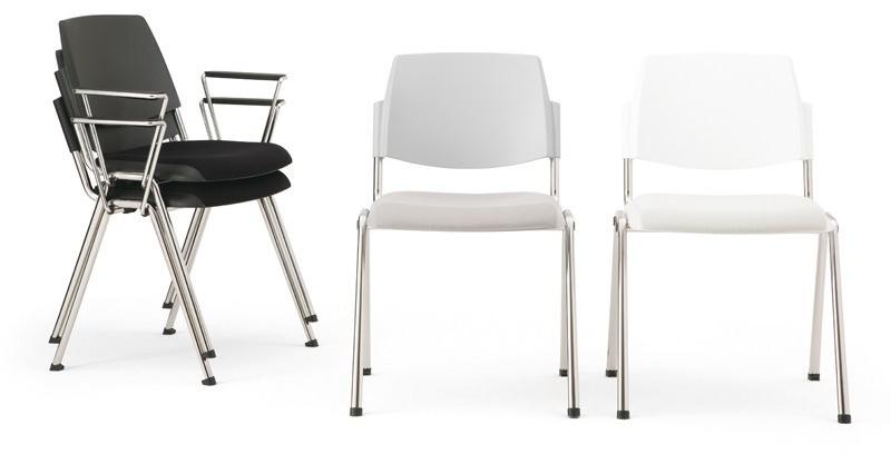 Diemmebi Штабелируемый пластиковый стул в современном стиле с подлокотниками Volée sun-id-1514659 - Вид №2