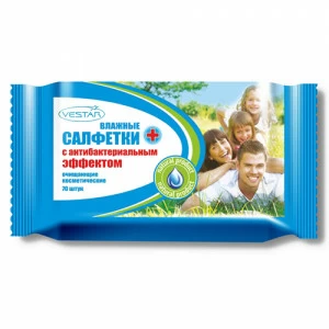 Салфетки влажные "ВЕСТАР" антибактериальные (70 шт)