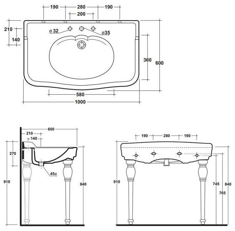 Напольная раковина стоящая овальная Olympia Ceramica IMPERO sun-id-1396922 - Вид №9